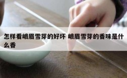 怎样看峨眉雪芽的好坏 峨眉雪芽的香味是什么香