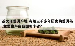 茶文化普洱产地 有着三千多年历史的普洱茶,主要生产在我国哪个省?