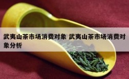 武夷山茶市场消费对象 武夷山茶市场消费对象分析