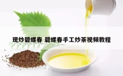 现炒碧螺春 碧螺春手工炒茶视频教程