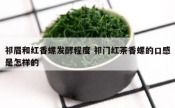 祁眉和红香螺发酵程度 祁门红茶香螺的口感是怎样的